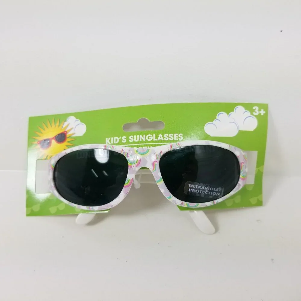 Unicorn rainbow sunglasses for kids with UV protection